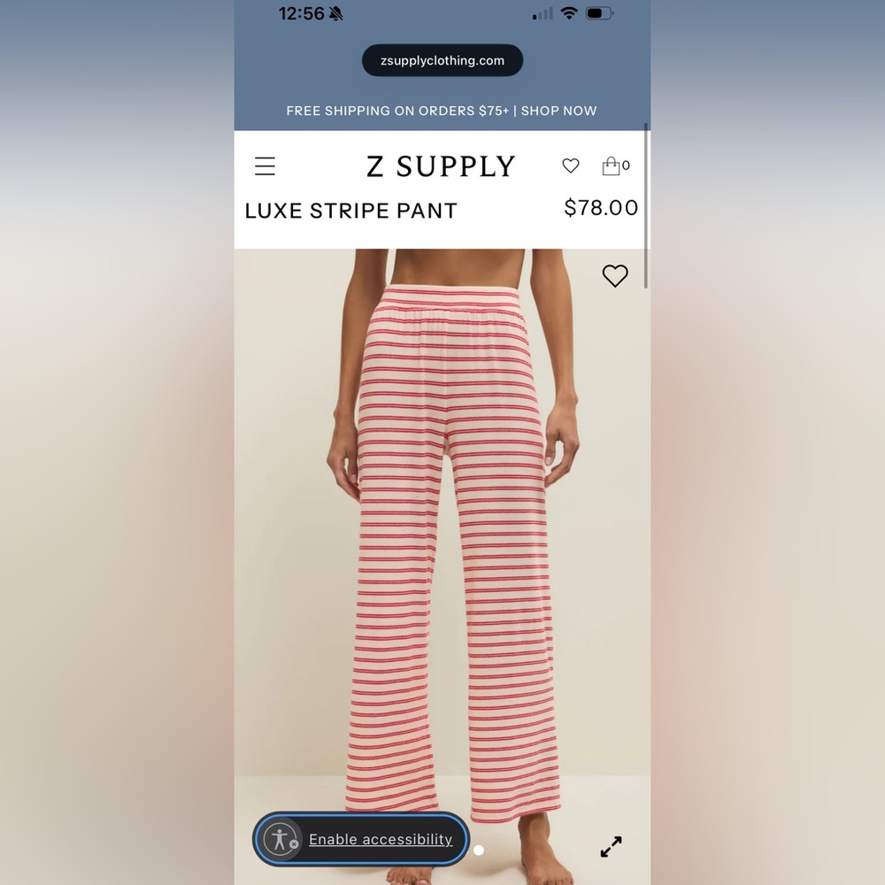 Z Supply Luxe Stripe Pajama Pants - Pink